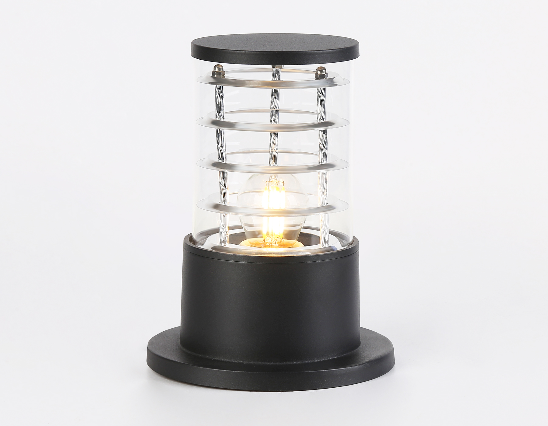 Уличный ландшафтный светильник ST2532 BK/CL черный/прозрачный IP54 E27 max 11W D108*200