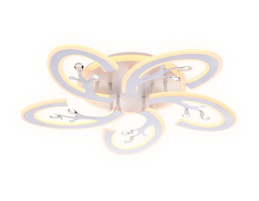 Потолочный светодиодный светильник с пультом Ambrella FA512/5 WH белый 120W 610*580*80 (ПДУ РАДИО 2.4G)