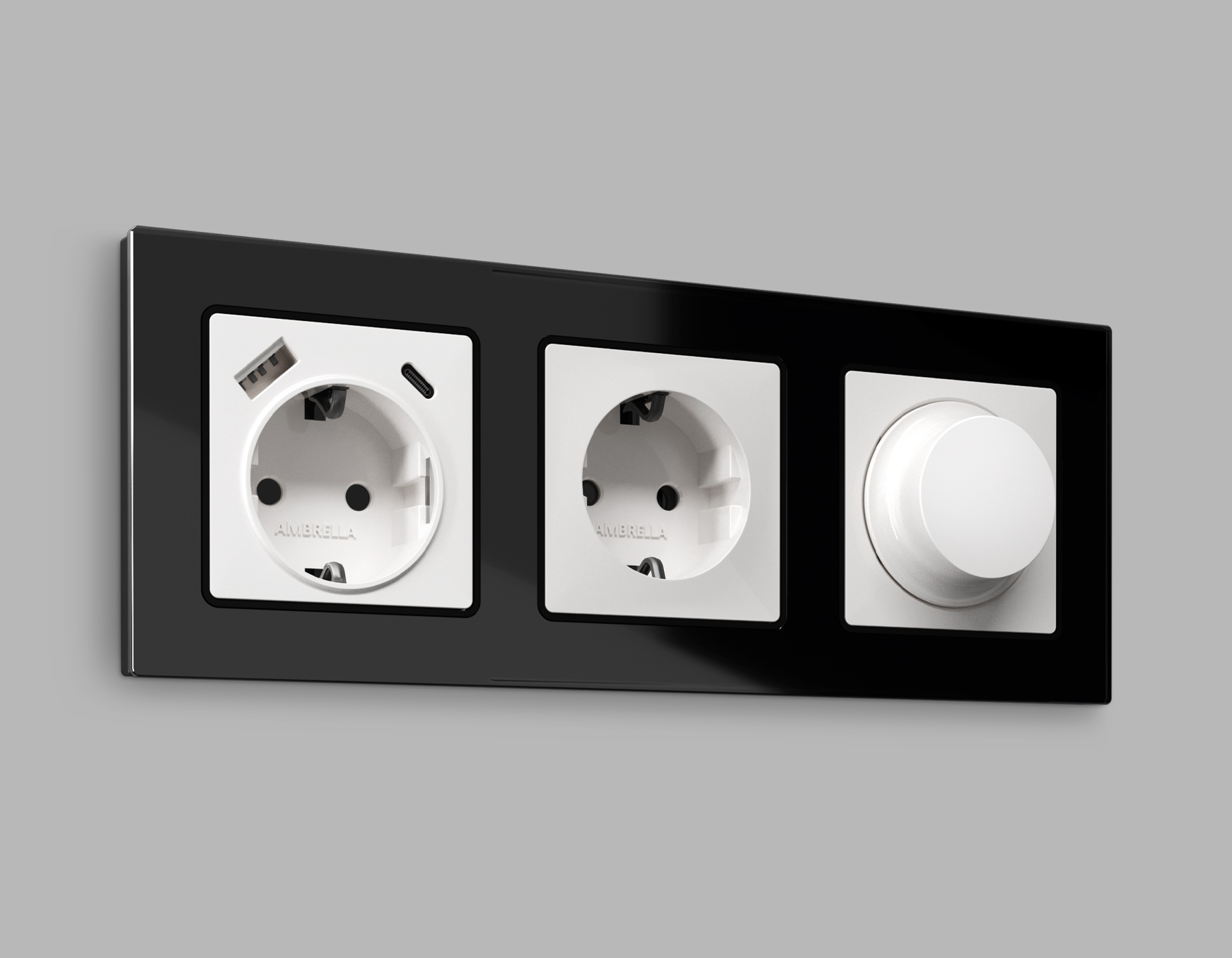 MA105510 Комплект механизма светорегулятора универсального ALFA Белый глянец 25-600W/LED 5-300W QUANT (AP1055, VM136)