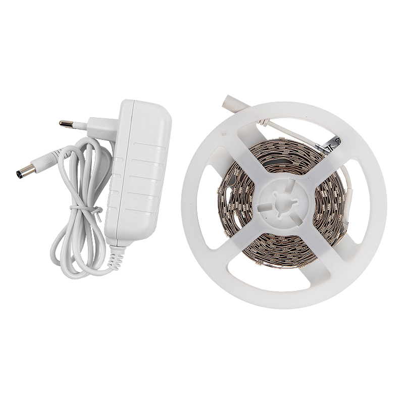 Лента светодиодная General GLS-5050-30-7.2-12-IP20-PRO-6-5-KIT готовый комплект 5м с адаптером