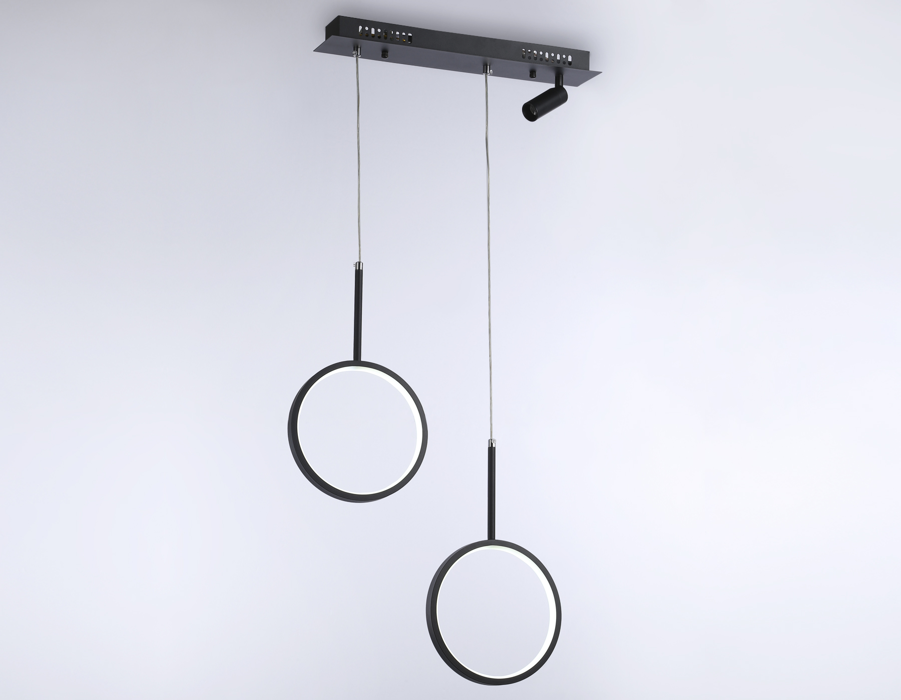 Подвесной LED светильник FL5274/2+1 BK черный 38W 3000K/4200K/6400K+4200K 500*20*1200 (ПДУ ИК)