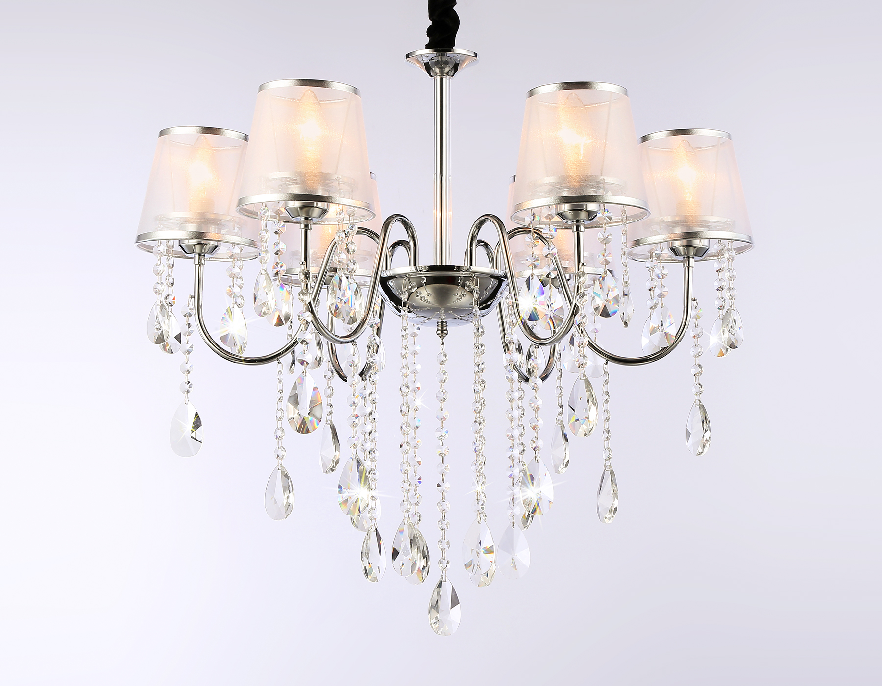 Подвесная люстра TR4588/6 CH/SL хром/серебро E14/6 max 40W D660*570