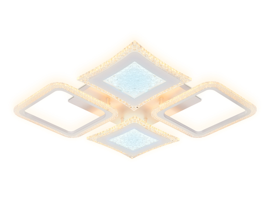 Потолочный светодиодный светильник Ambrella с пультом FA430 белый 112W 750*670*80