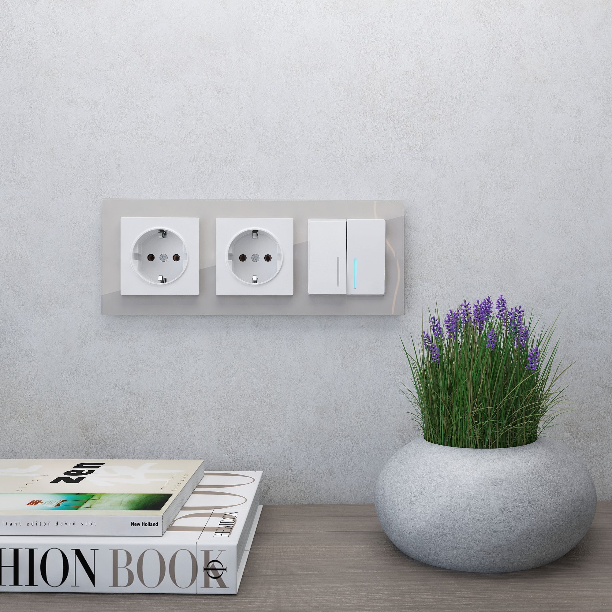 Рамка WERKEL Favorit на 3 поста (дымчатый, стекло) WL01-Frame-03 / W0031117 / a030787