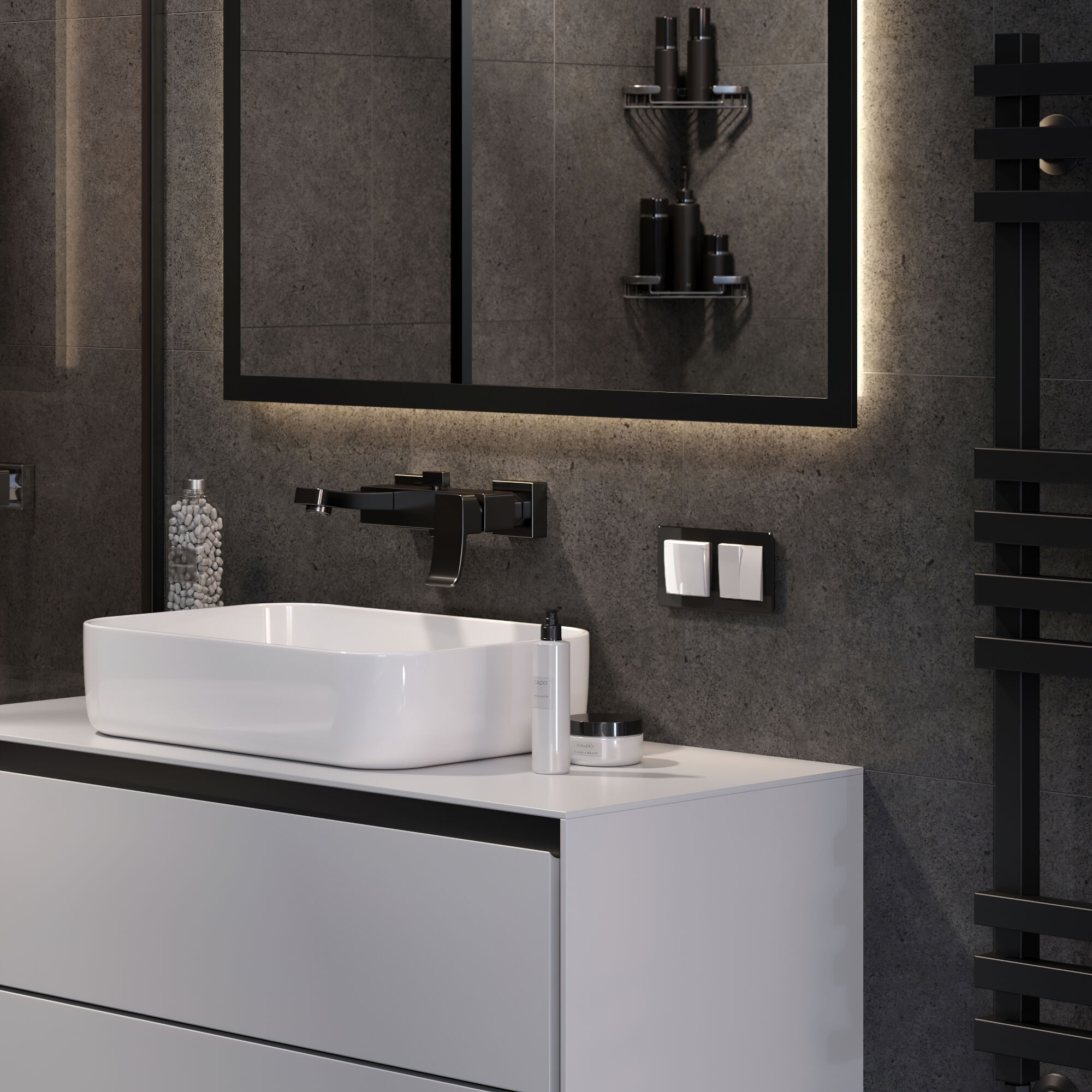 Рамка на 2 поста Acrylic Werkel (черный) W0022708