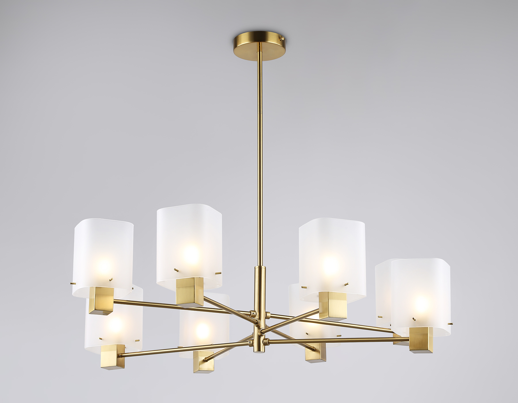 LH57033/8 BS/SM латунь/дымчатый E14/8 max 40W D830*710