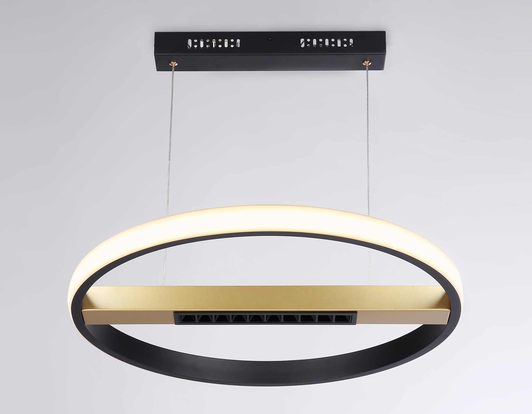 FL51489 BK/GD черный/золото 62W 3000K-6400K D600*1000 (ПДУ ИК)