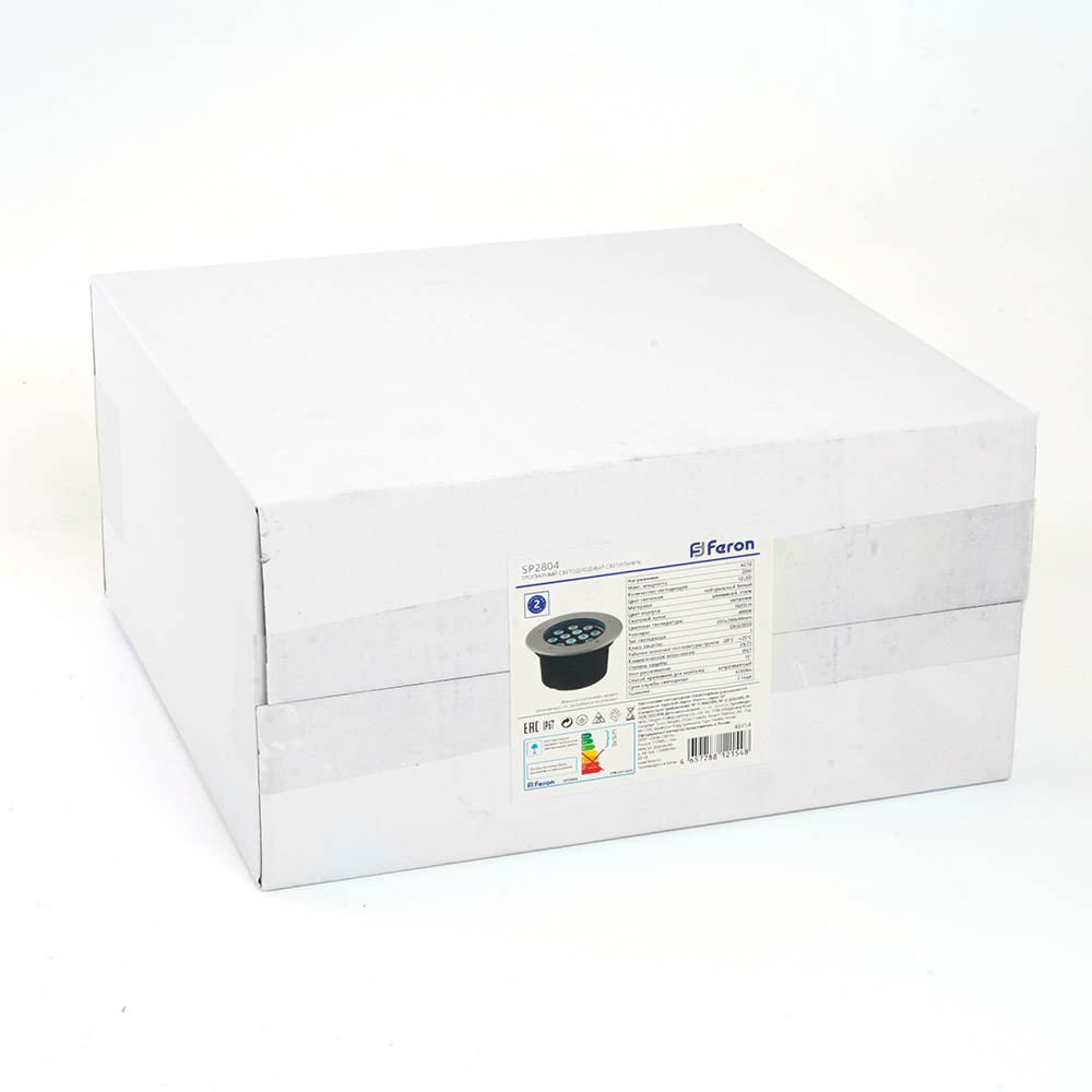 Светодиодный светильник тротуарный (грунтовый) Feron SP2804, 20W, AC12V, низковольтный, 3000K, металлик, IP67 Светодиодный светильник тротуарный (грунтовый) Feron SP2804, 20W, AC12V, низковольтный, 3000K, металлик, IP67