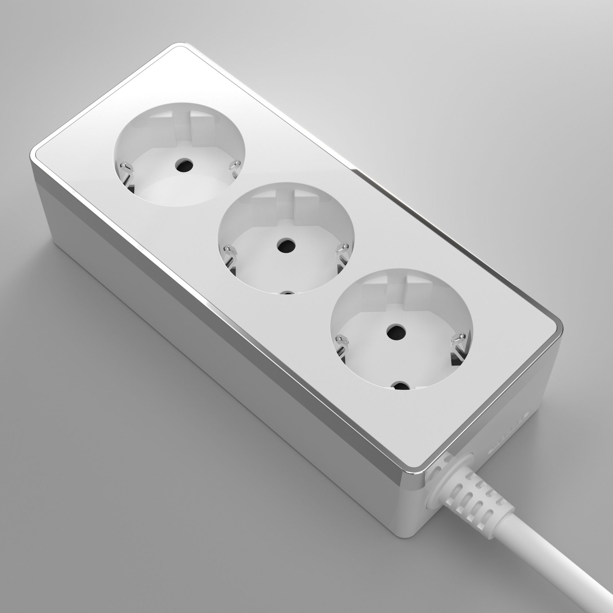 Удлинитель Werkel Gallant 3-х местный 3 м белый/хром W6523601