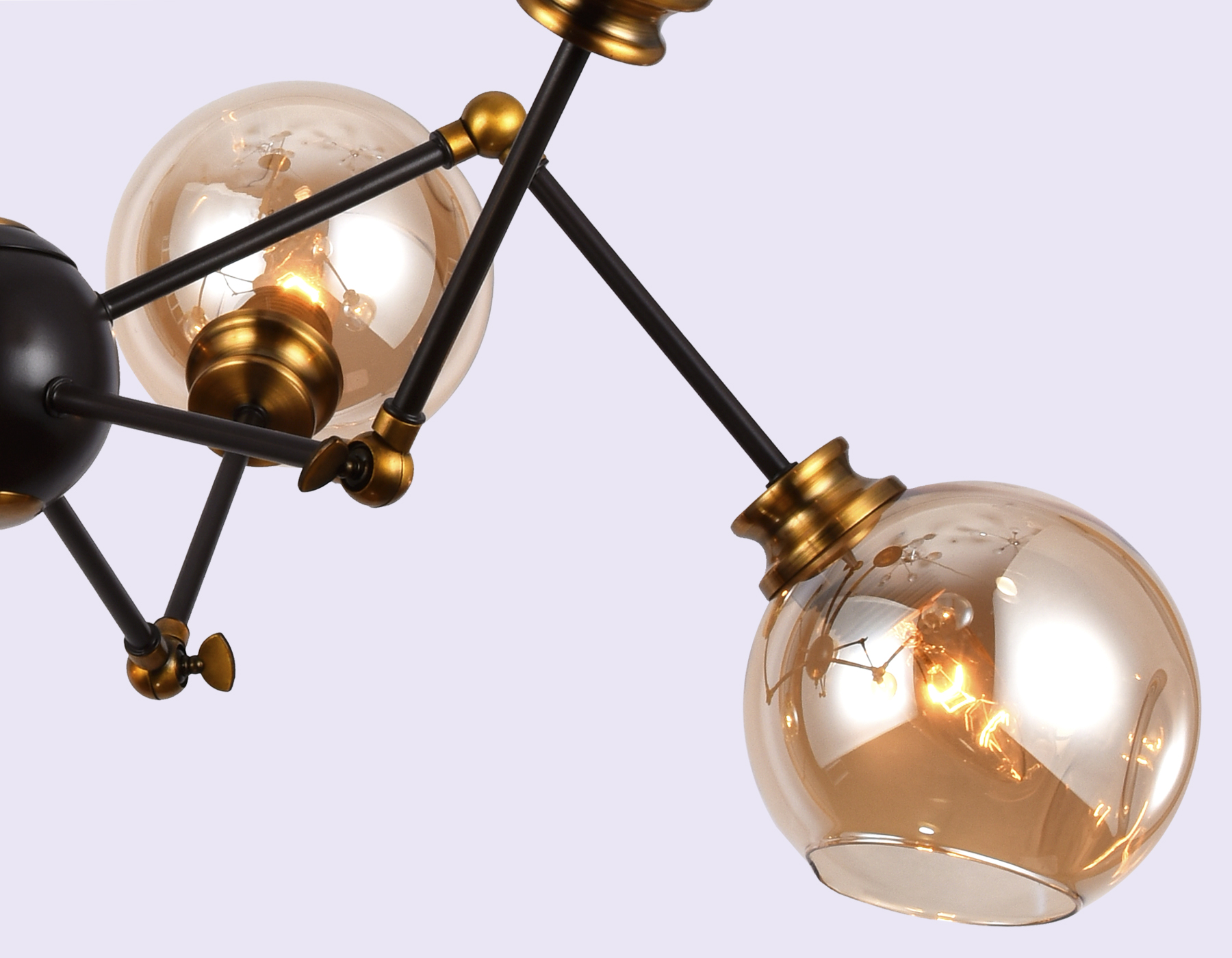 Подвесная люстра Ambrella TR9052 темный кофе/янтарь E27 max 40W D800*760