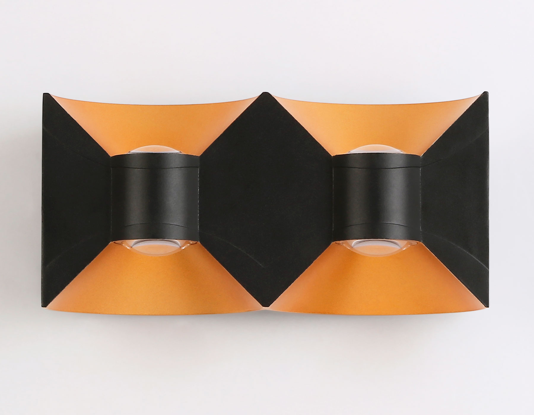 Уличный настенный LED светильник Ambrella ST4477/4 BK/GD черный/золото LED 4200K 11W IP54 180*90*55