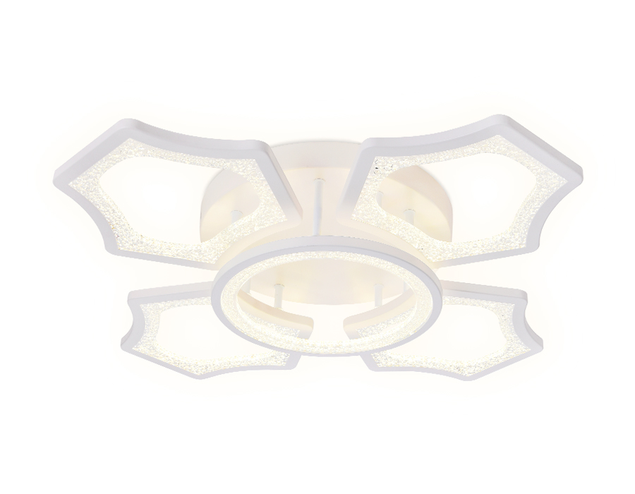 Потолочный светодиодный светильник с пультом Ambrella FA575/4+1 WH белый 106W 620*620*120 (ПДУ РАДИО 2.4G)