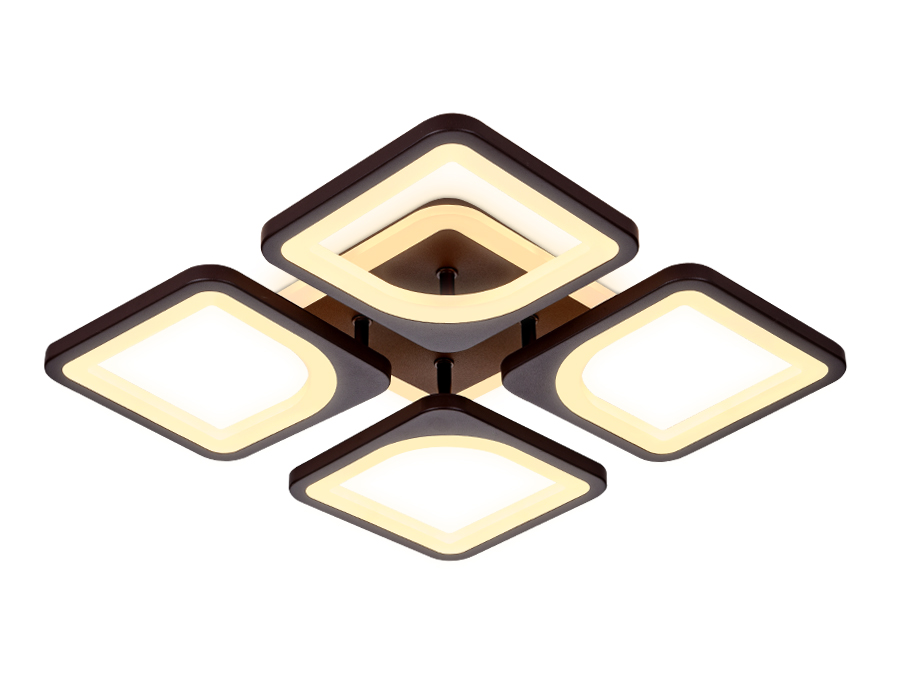 Потолочный светодиодный светильник Ambrella с пультом FA442 кофе 78W 520*520*80