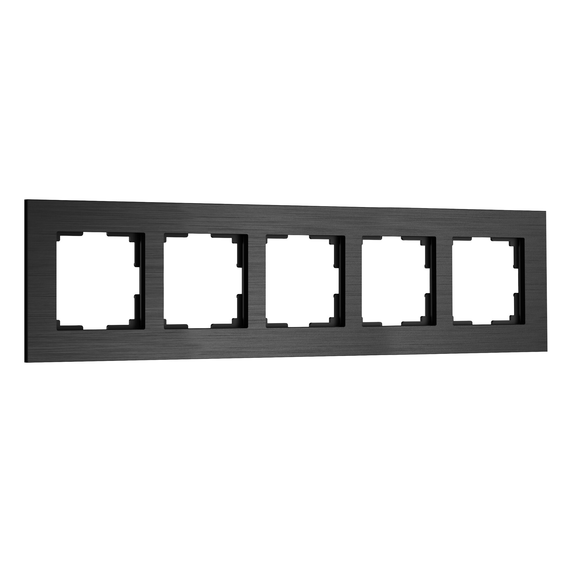 W0053508/ Рамка на 5 постов  AluMax (черный алюминий) W0053508