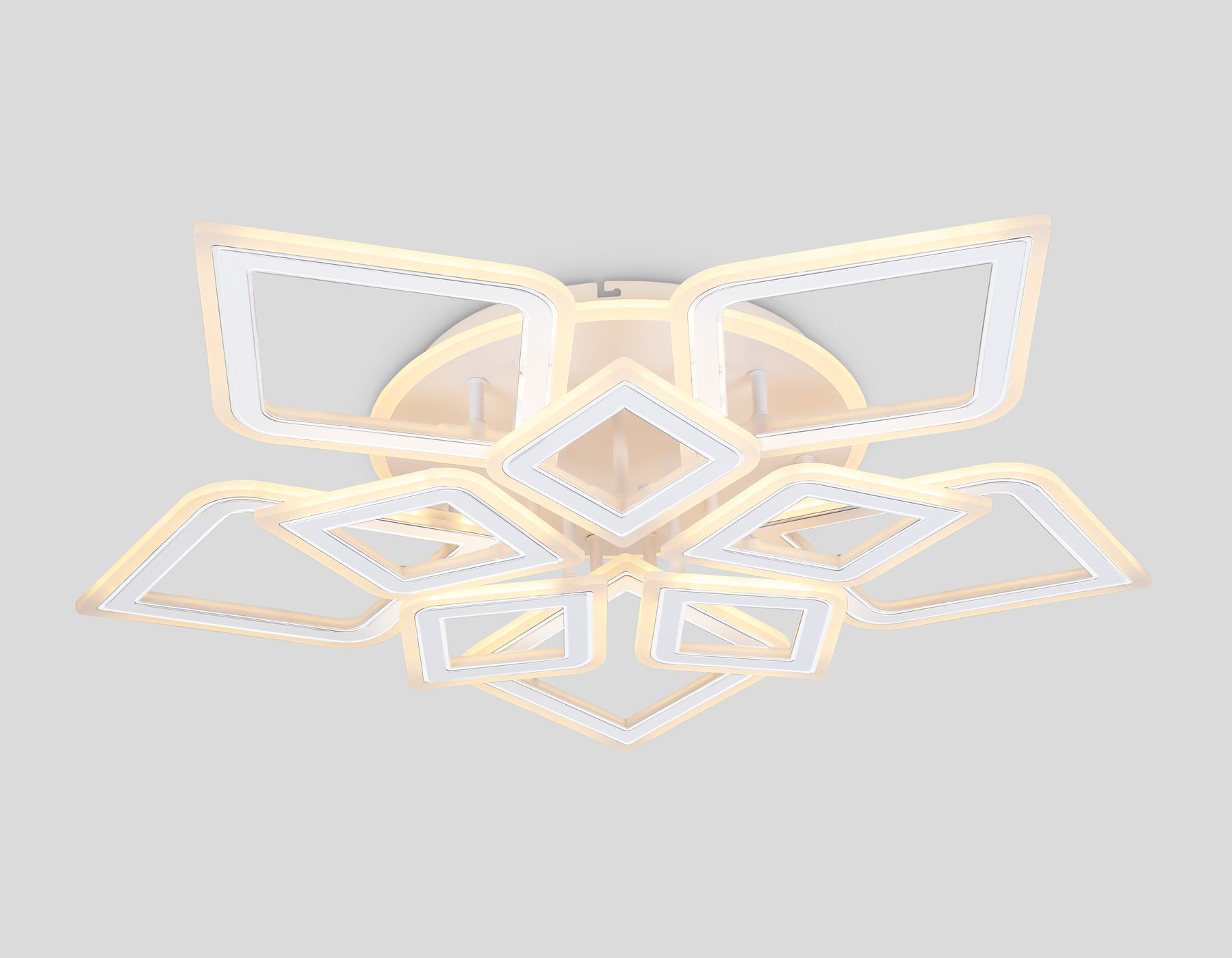 FA8914/5+5 WH/CH белый/хром 193W 3000K-6400K 770*740*120 (ПДУ РАДИО 2.4G)