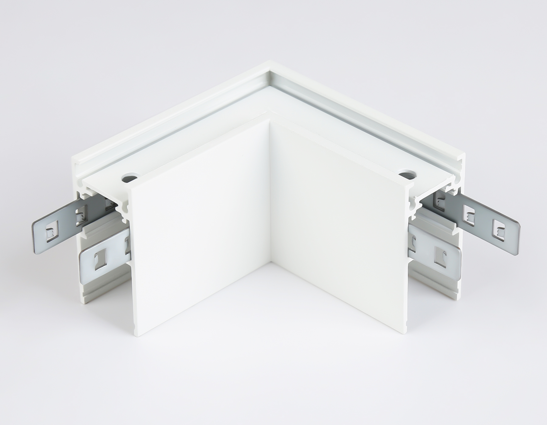 GL3369 WH белый коннектор угловой для накладного шинопровода 85*85*H53.7