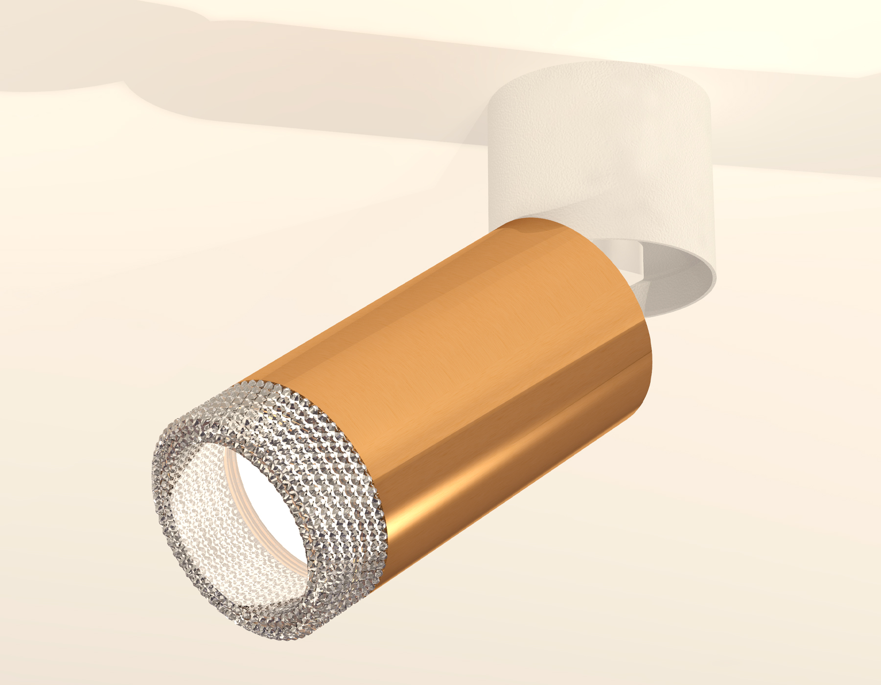 Накладной поворотный светильник XM6327031 PYG/WH/CL золото желтое полированное/белый /прозрачный (A2220, C6327, N6150)