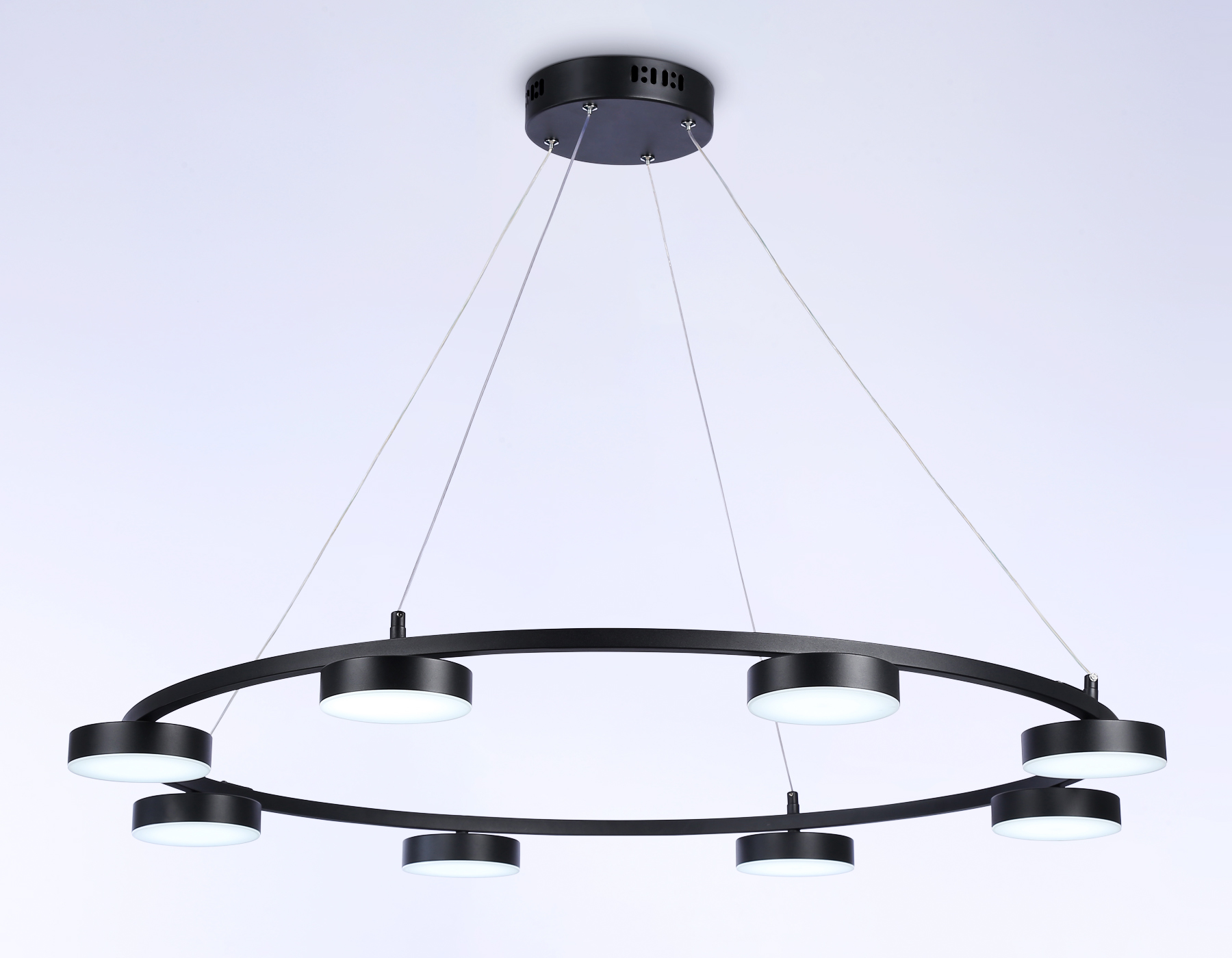 Подвесной светильник Ambrella FL51763/1+8 BK черный 3000K/4200K/6400K 67W D1000*1000 (ПДУ ИК) Подвесной светильник Ambrella FL51763/1+8 BK черный 3000K/4200K/6400K 67W D1000*1000 (ПДУ ИК)