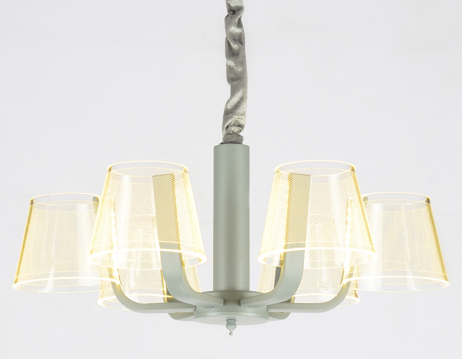 Подвесная светодиодная люстраAmbrella  с пультом AK4011/6 GR/S серый/песок 72W