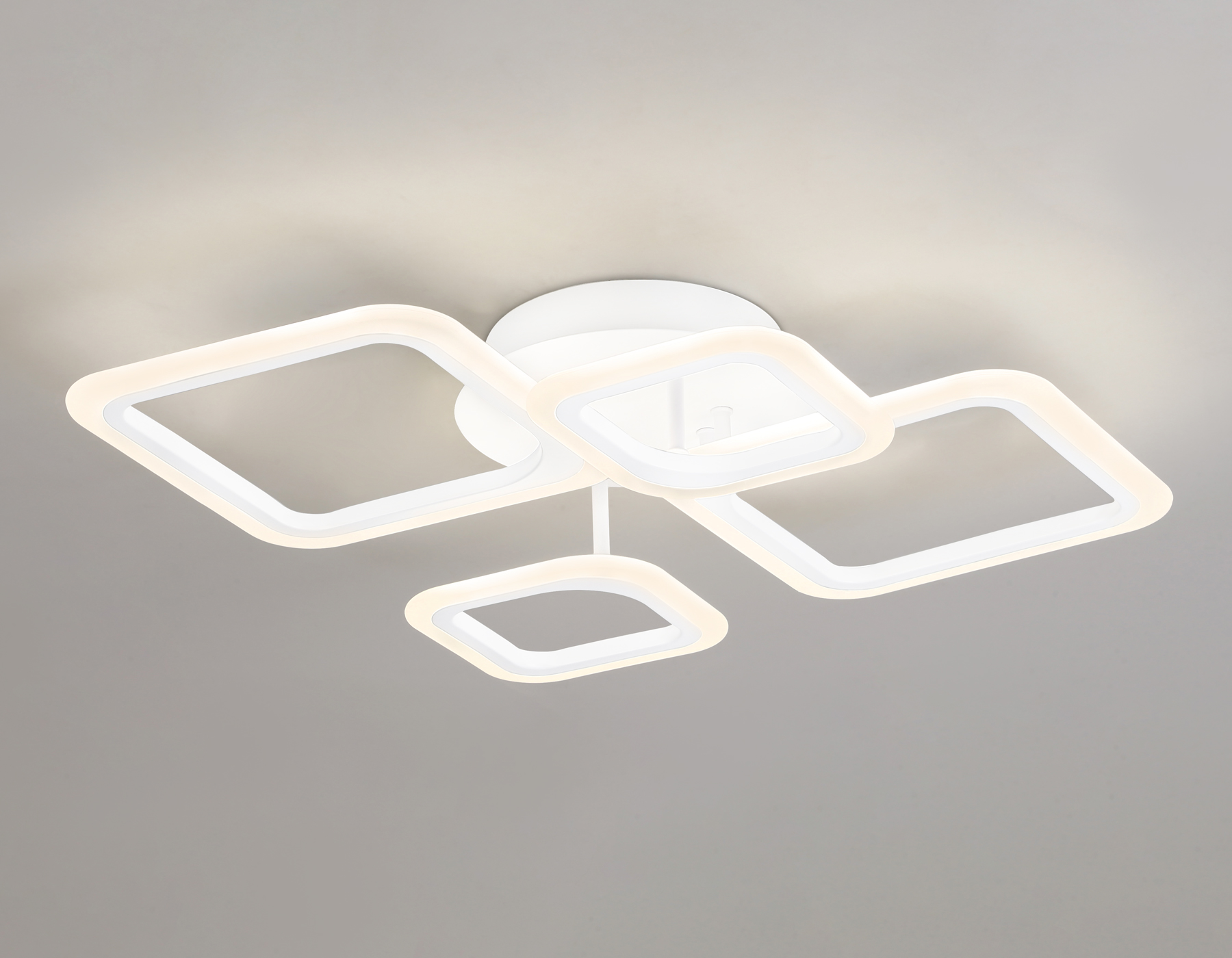 Потолочный светодиодный светильник с пультом Ambrella FA4382/4 WH белый 4200K/3000K+6400K/6400K+3000K 59W 660*490*120 (ПДУ ИК)