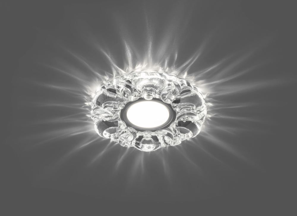 Светильник встраиваемый с белой LED подсветкой Feron CD918 потолочный MR16 G5.3 прозрачный