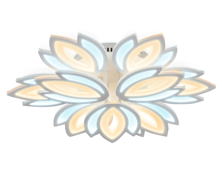 Потолочный светодиодный светильник Ambrella FA457/6+3 WH белый 180W 3000K/6400K D640*110 (Без ПДУ)