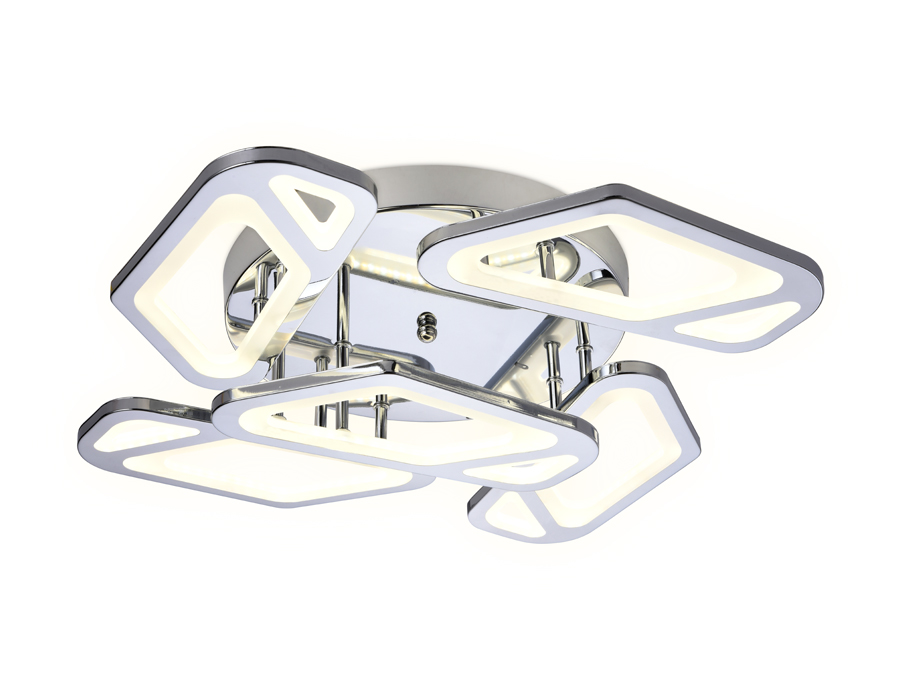 Потолочный светодиодный светильник с пультом Ambrella FA588/5 CH хром 113W 590*590*120 (ПДУ РАДИО 2.4G)