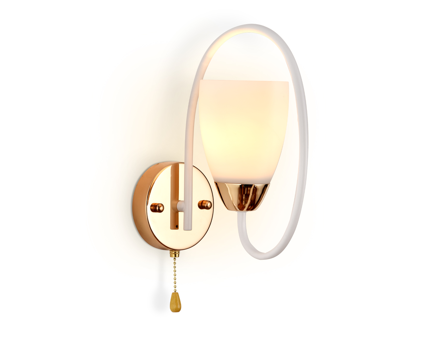 Настенный светильник Ambrella с выключателем TR3133 белый/золото E27 max 40W 320*100*230