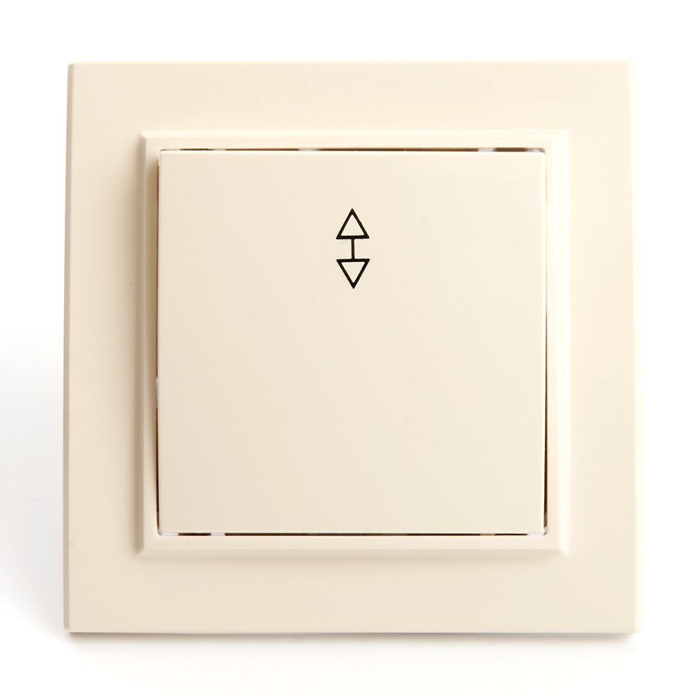 Переключатель 1-клавишный STEKKER  PSW10-9005-02, 250В, 10А, серия Эрна, слоновая кость