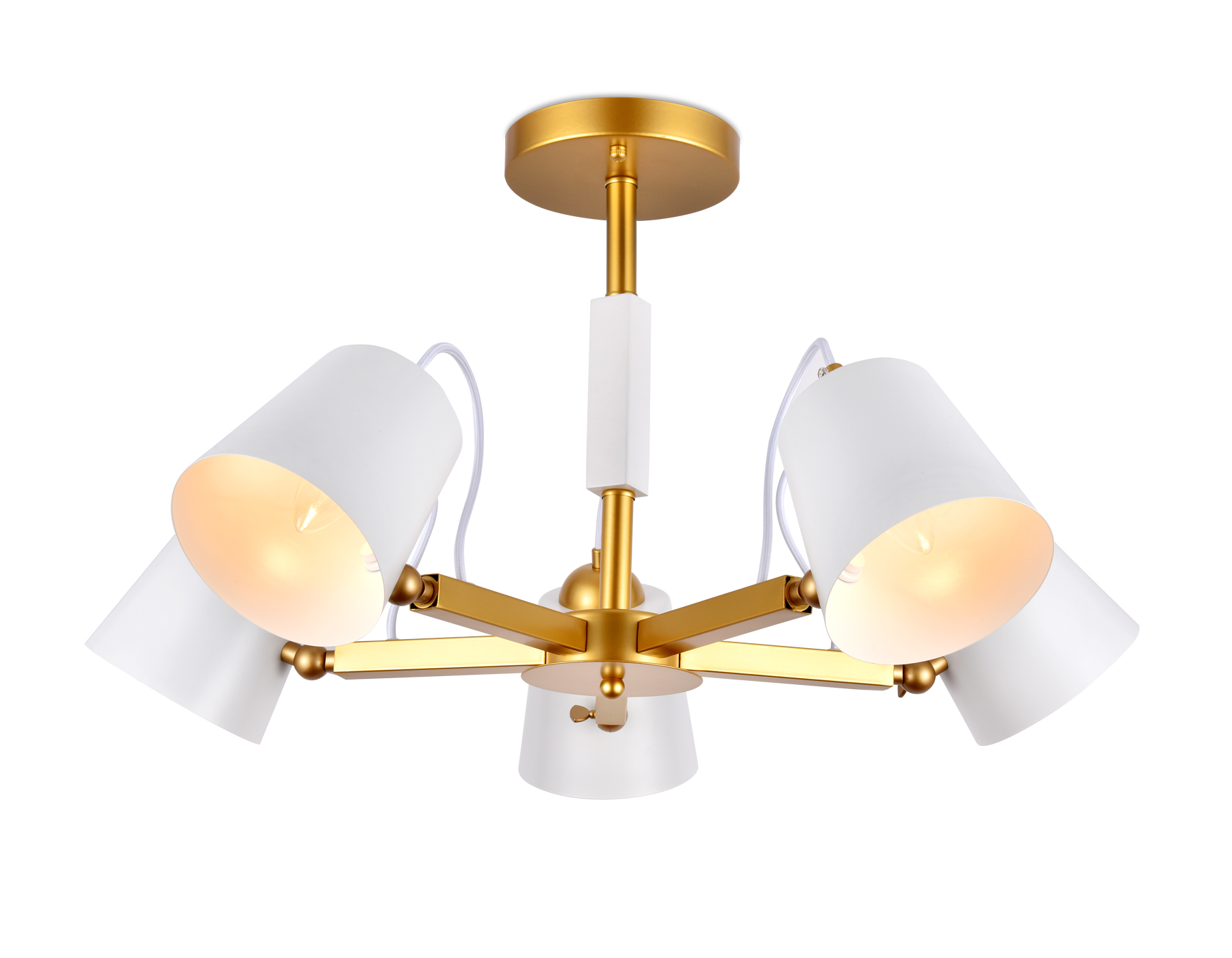 Подвесная люстра Ambrella TR3101/5  белый/золото E14 max 40W D680*370 Подвесная люстра Ambrella TR3101/5  белый/золото E14 max 40W D680*370