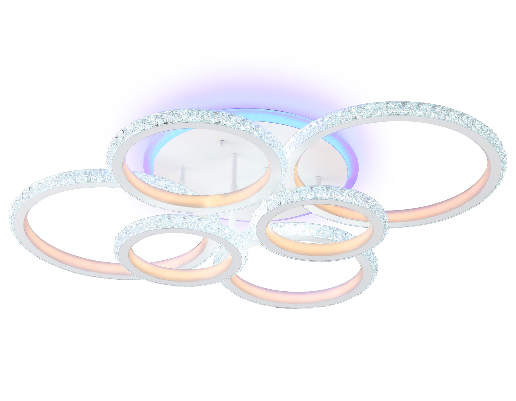 Потолочный LED светильник FA9528/2+2+2 WH белый 160W 6400K/3000K+RGB 720*540*140 (ПДУ РАДИО 2.4G)