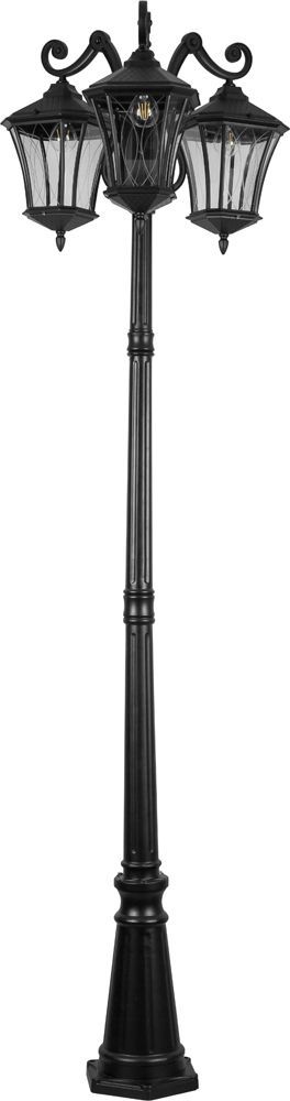 Светильник садово-парковый Feron PL4039 столб восьмигранный 3*60W 230V E27, черный Светильник садово-парковый Feron PL4039 столб восьмигранный 3*60W 230V E27, черный