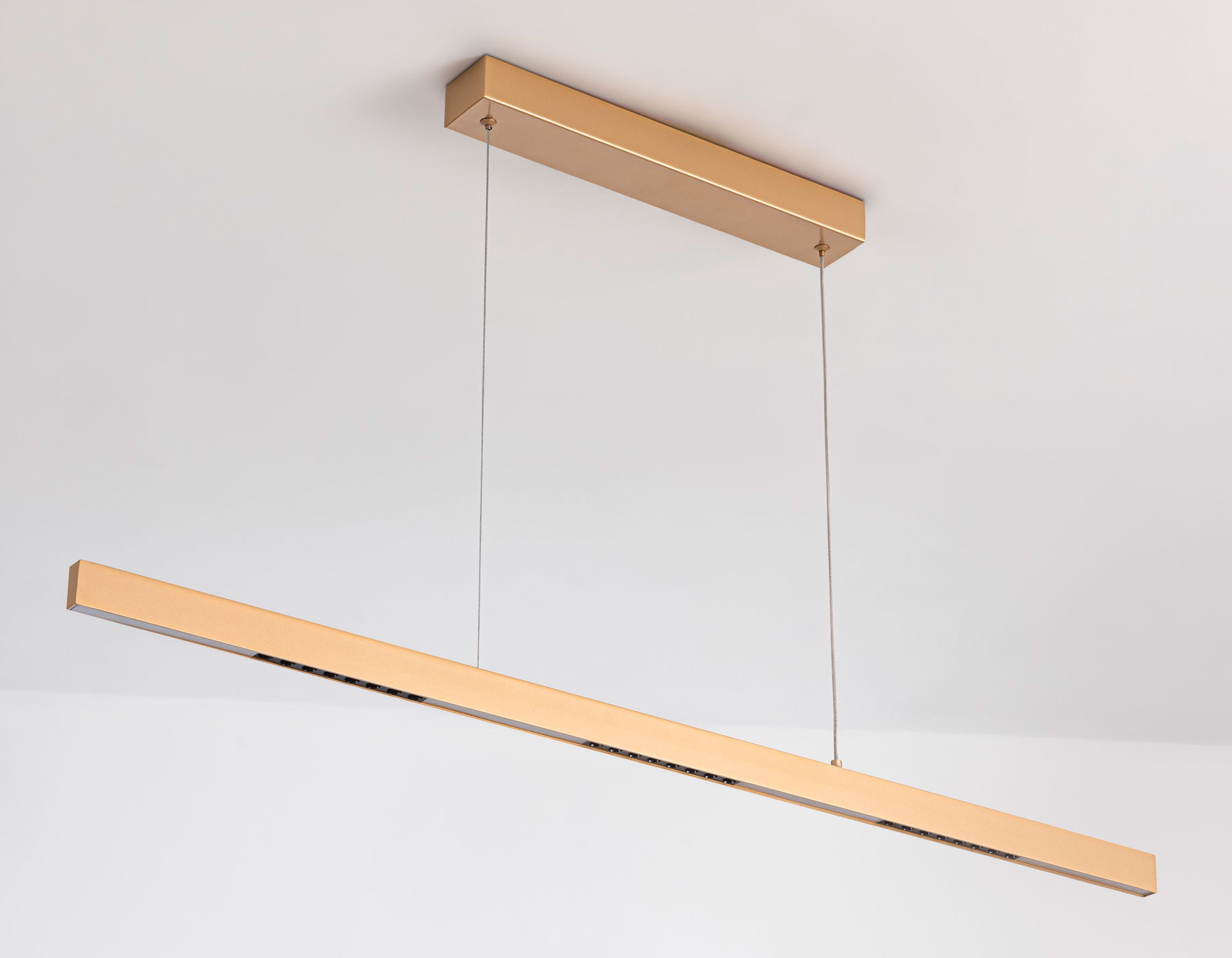 Подвесной LED светильник FL5833 GD золото 25W 3000K/4200K/6400K 1037*17.5*750 (без ПДУ)