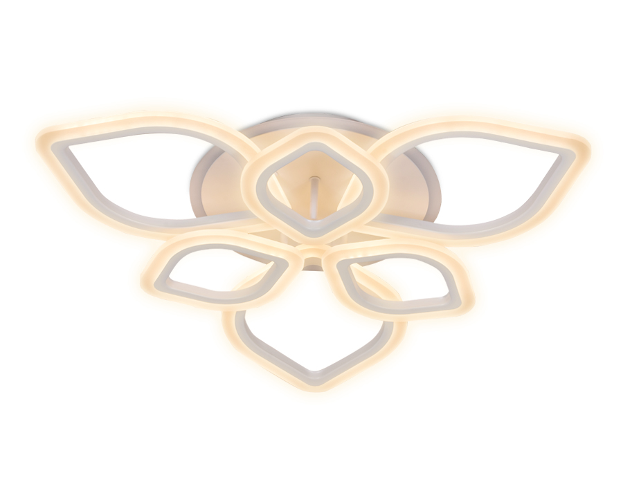 Потолочный светодиодный светильник Ambrella FA515/3+3 WH белый 126W+28W 700*700*120 (ПДУ РАДИО 2.4)