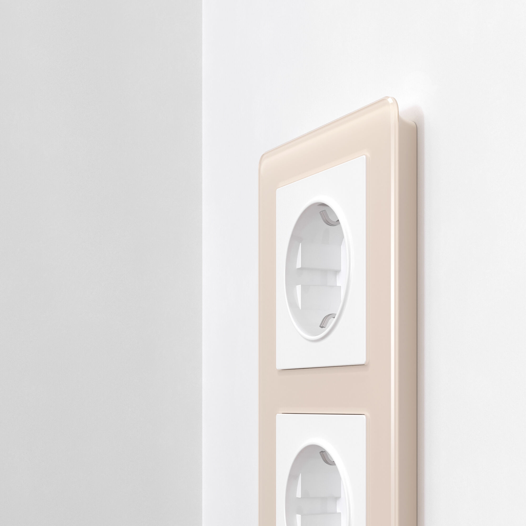 Рамка на 2 поста Acrylic Werkel (айвори) W0022743