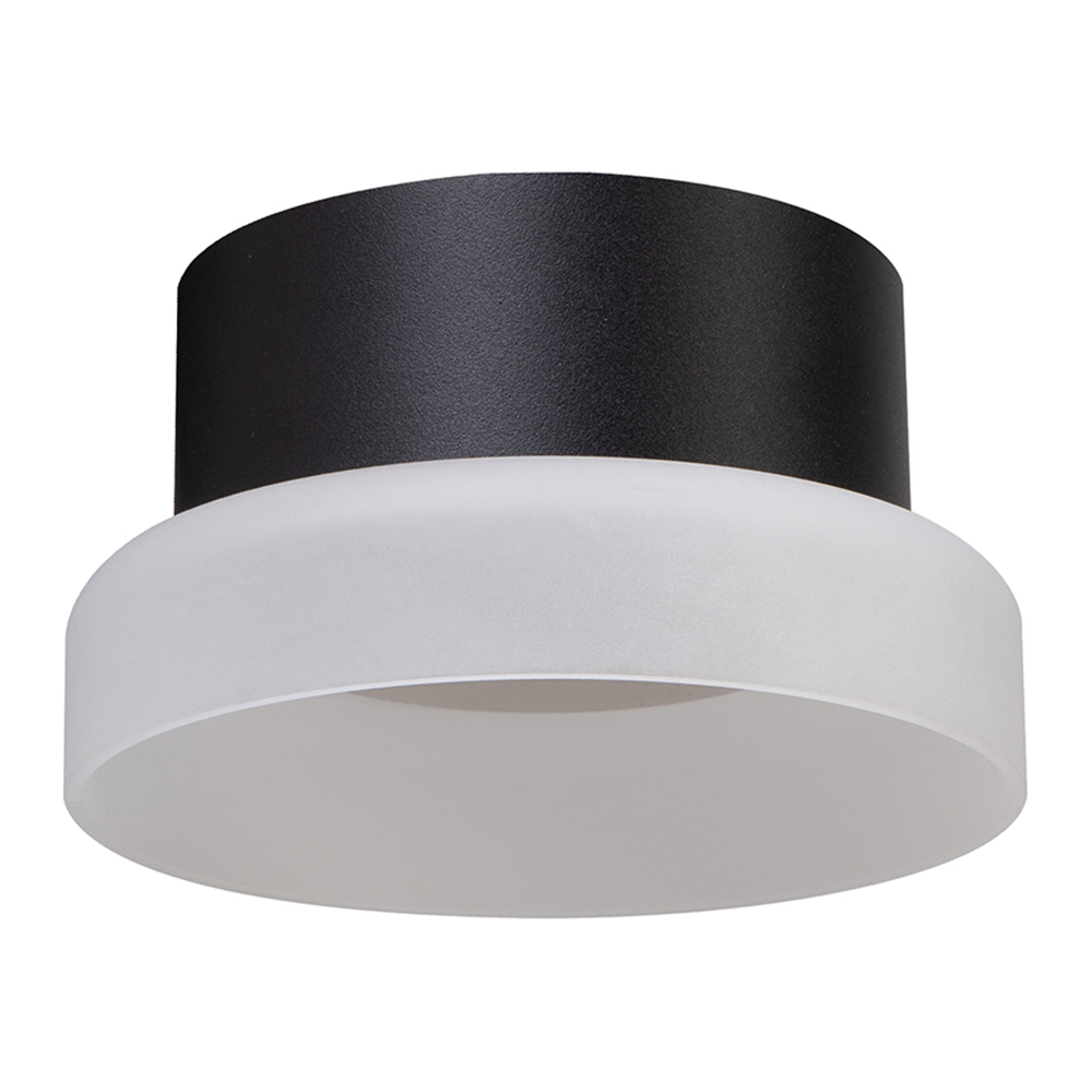 Светильник потолочный Feron HL460 Barrel OPAL 12W, 230V, GX53, черный