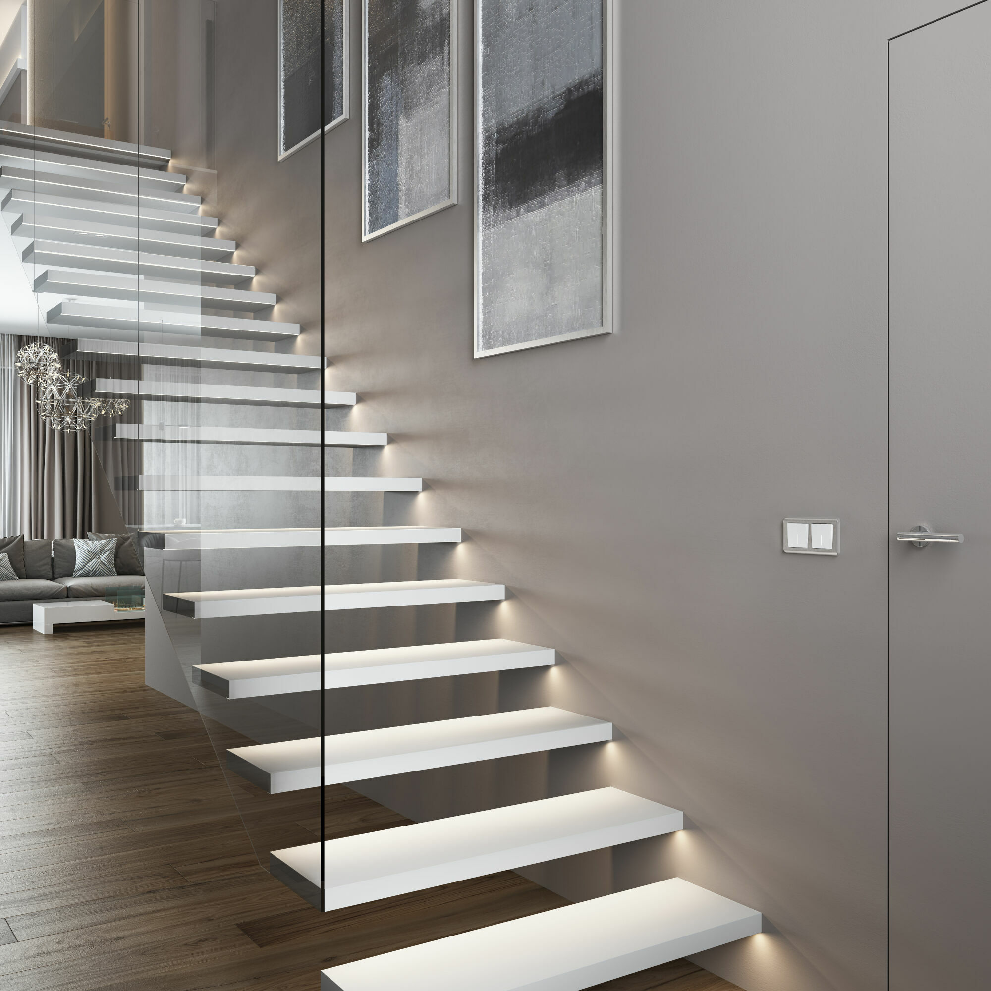 Выключатель одноклавишный с подсветкой Werkel (белый матовый) W1110161