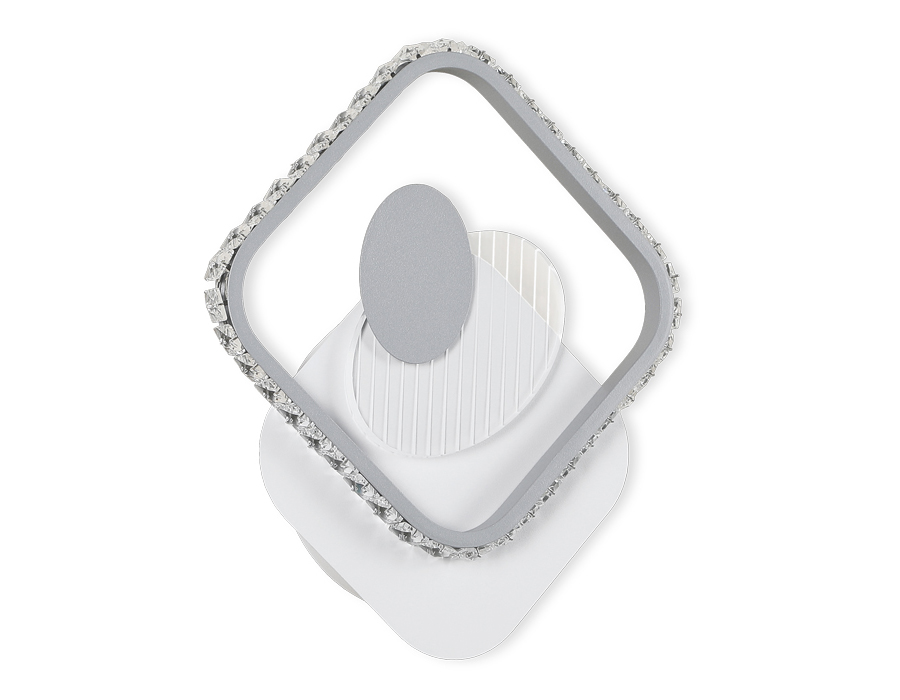 Настенный светодиодный светильник с выключателем Ambrella FA266 WH/GR белый/серый LED 3000K+6400K 16W 310*270*50