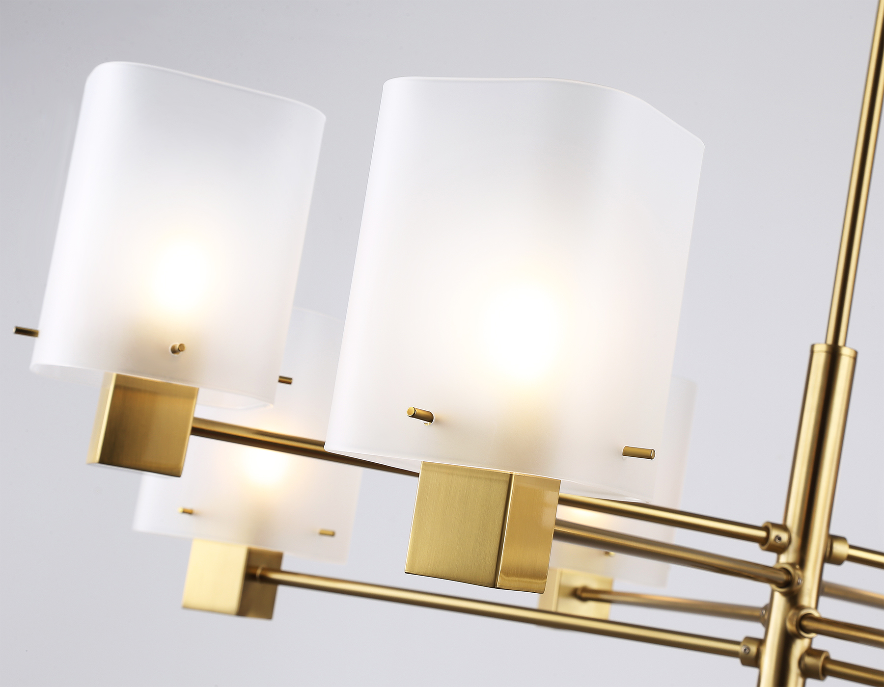 LH57033/8 BS/SM латунь/дымчатый E14/8 max 40W D830*710