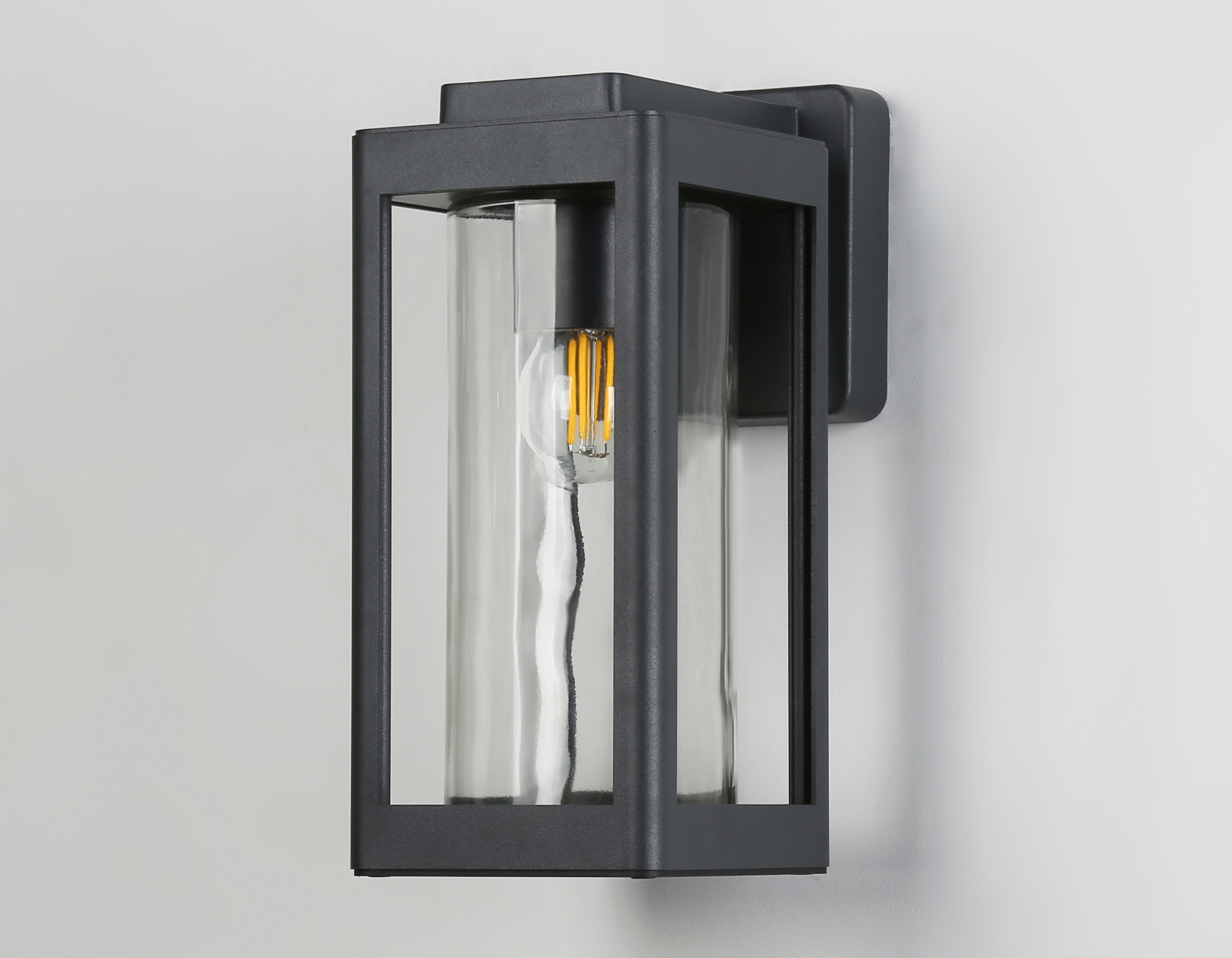 Уличный настенный светильник ST2404 GR/CL серый/прозрачный IP54 E27 max 40W 245*110*150