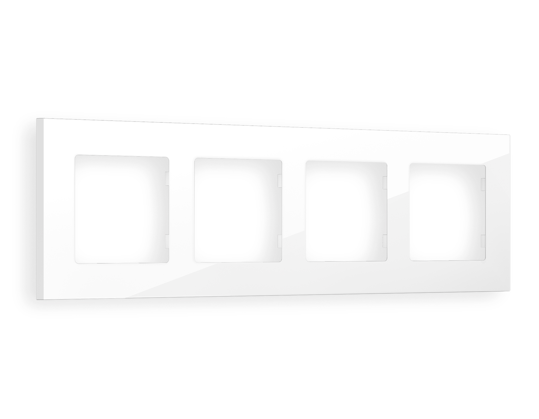 AF250104 Рамка ALFA Qubi (Белый глянец) 4-ая