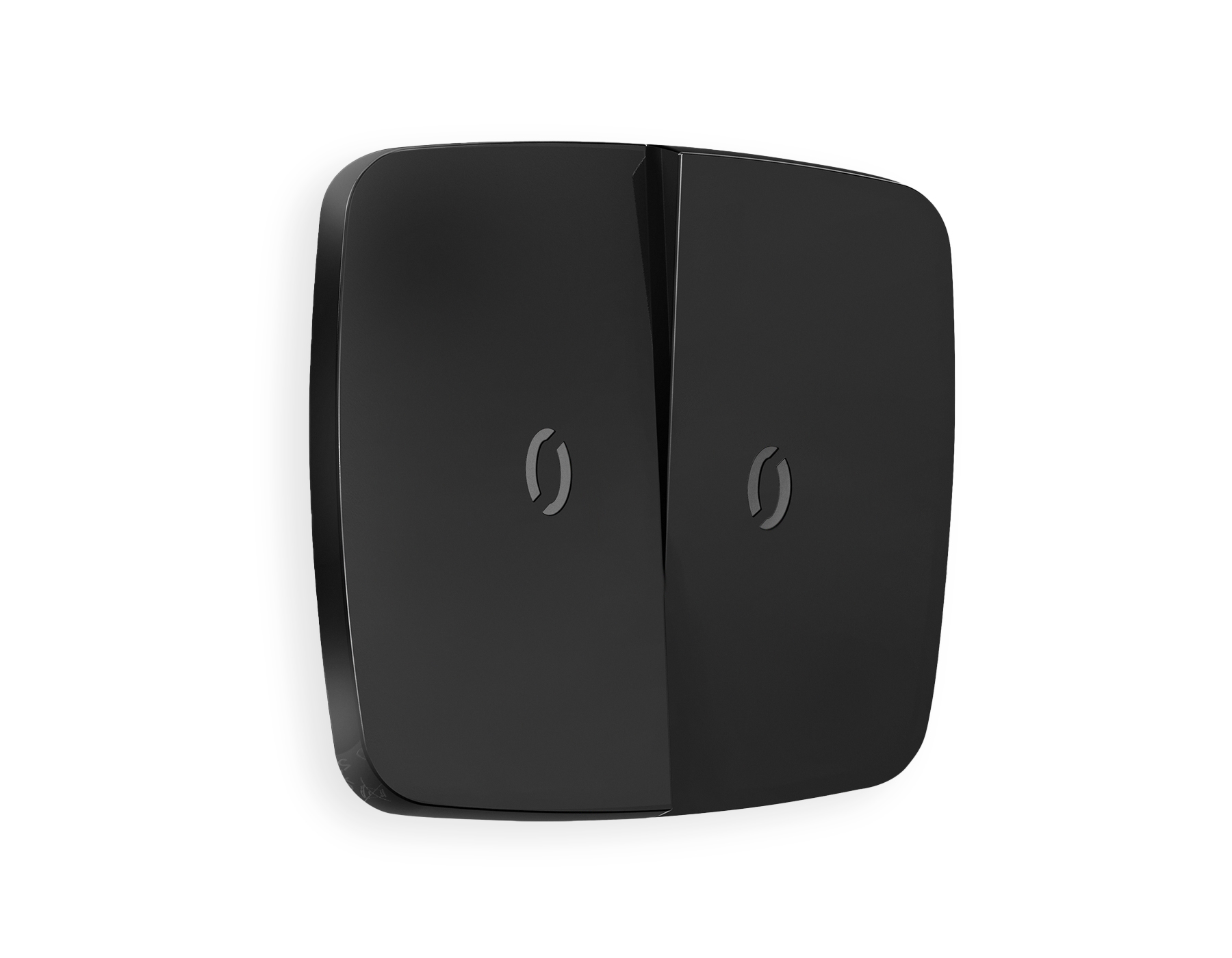 OP8040 Лицевая панель OMEGA (Черный матовый) для 2-кл выключателей с подсветкой QUANT