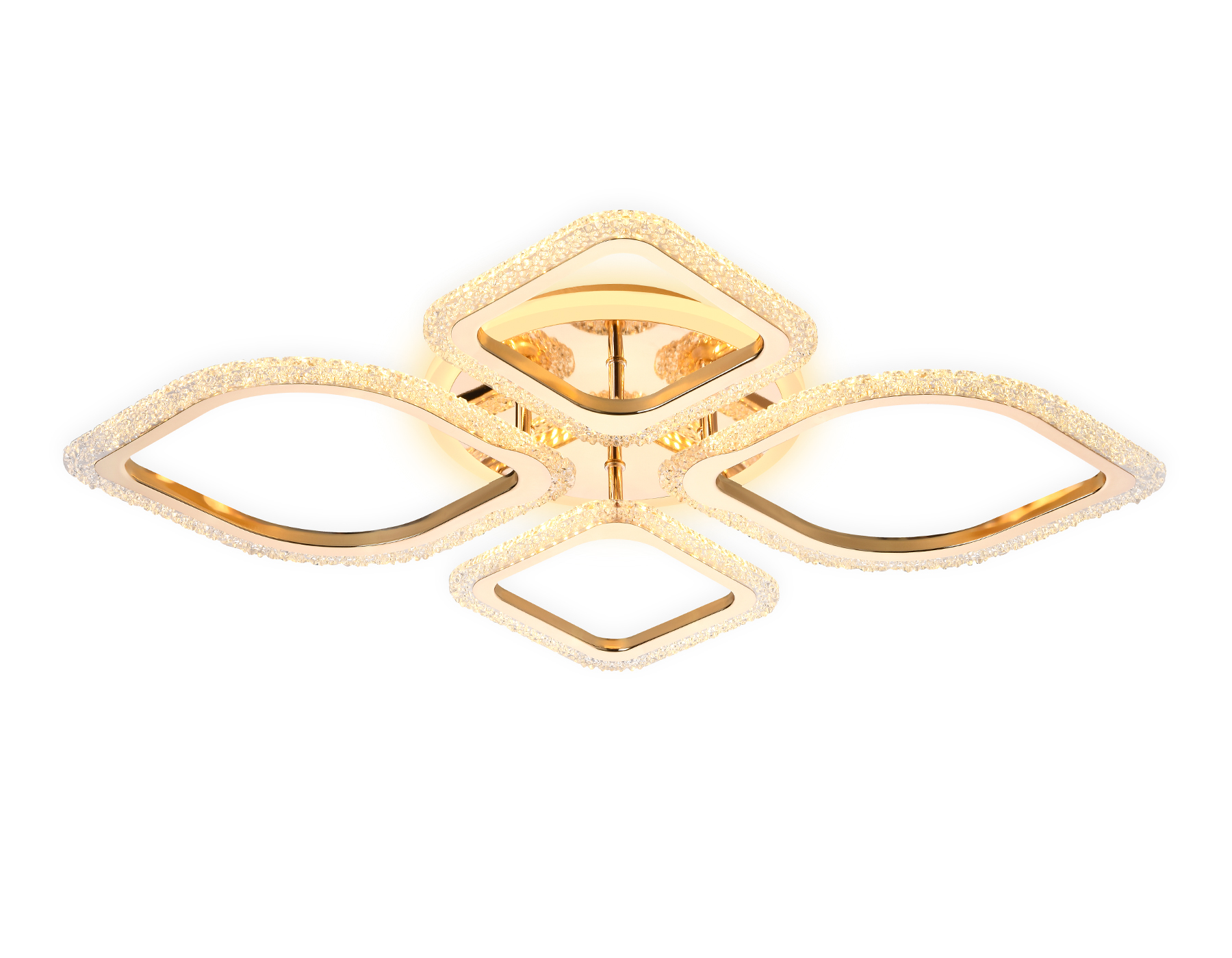 Потолочный светодиодный светильник с пультом Ambrella FA5149 GD золото 77W 680*630*90 (ПДУ РАДИО 2.4)