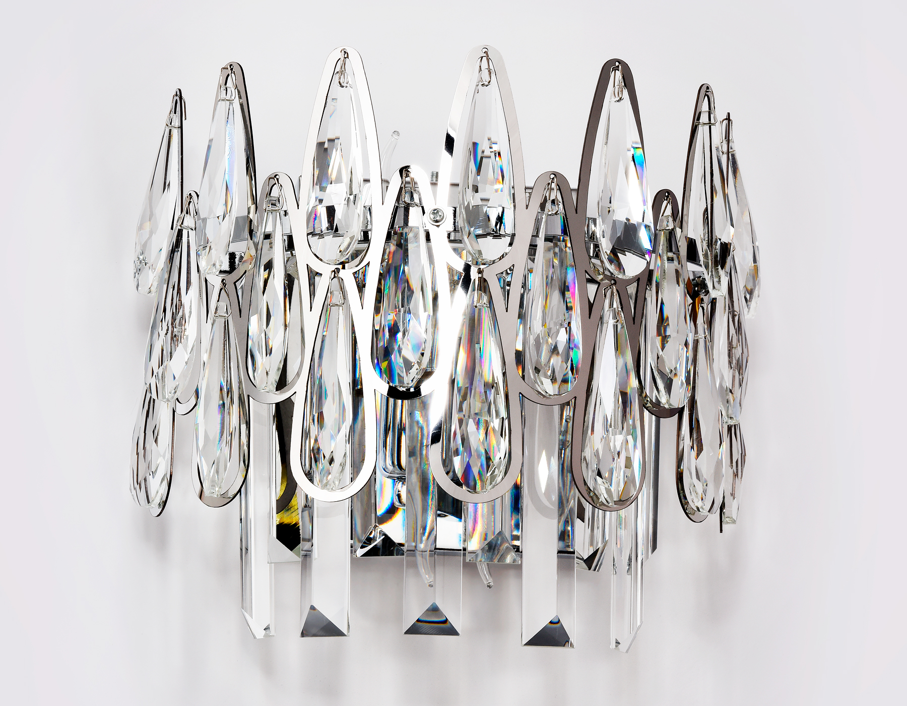 Настенный светильник с хрусталем Ambrella TR5268/2 CH/CL хром/прозрачный E14/2 max 40W 240*230*140