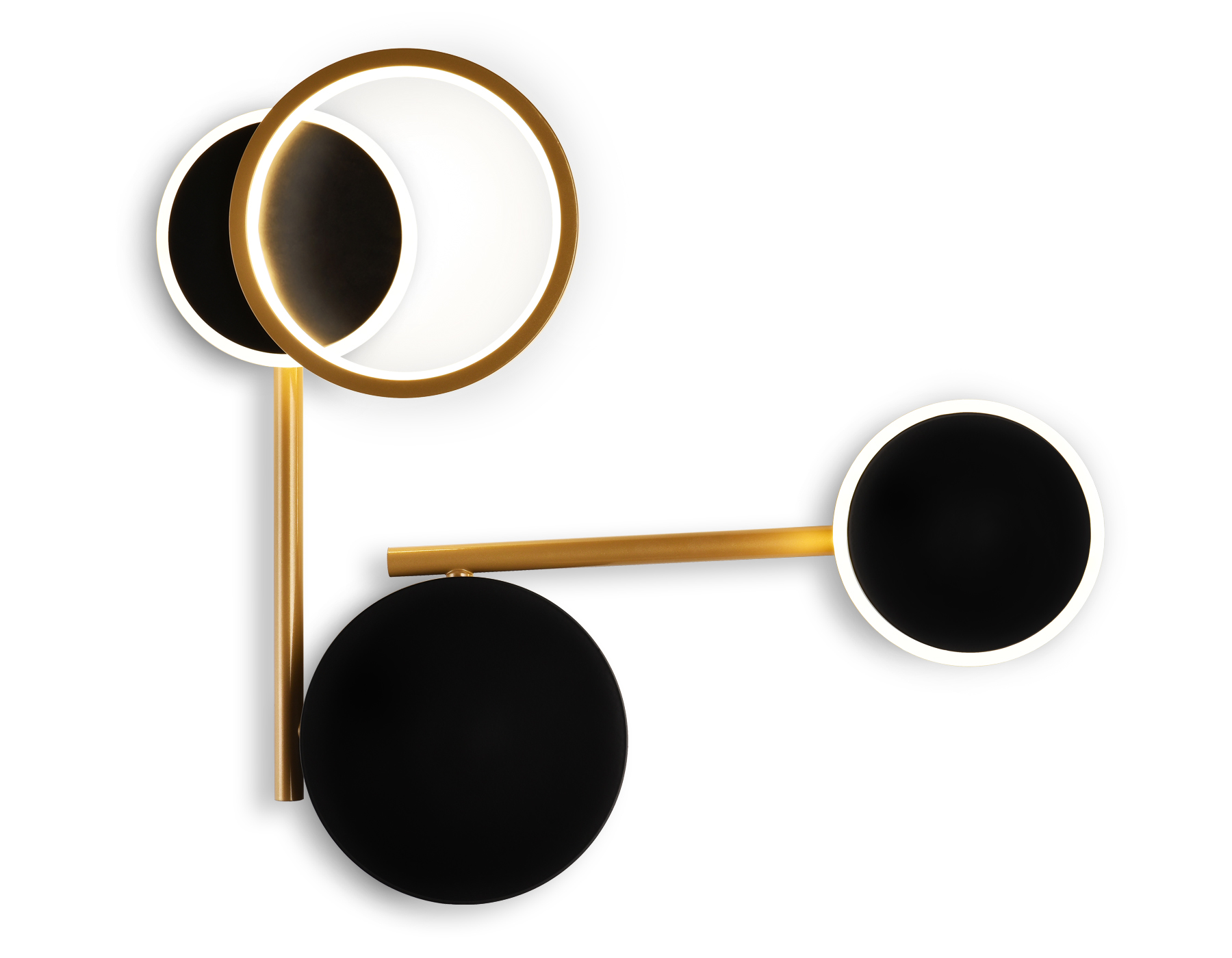 Настенный LED светильник FL5198 SBK/GD черный песок/золото LED 3000K 13W 445*400*60