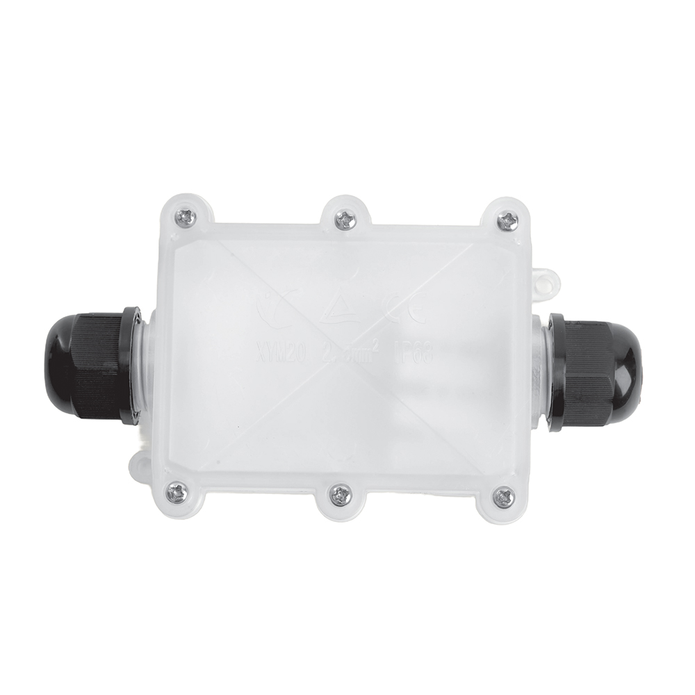 LD537 Коробка распределительная водонепрониц. 2 вых. с 4-конт. коннектором, STEKKER, 450V, 130х70х41, прозрач