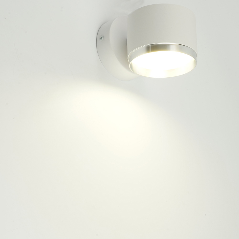 Светильник  настенный Feron HL4598  Barrel DUET 12W, 230V,GX53, белый + хром IP20