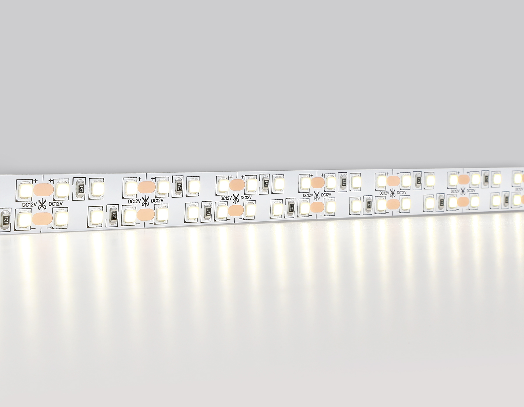 GS1702 2835 240Led/ 24W m/ 12V IP20 4500K/ 5000*10*1.2mm (2 конт.)