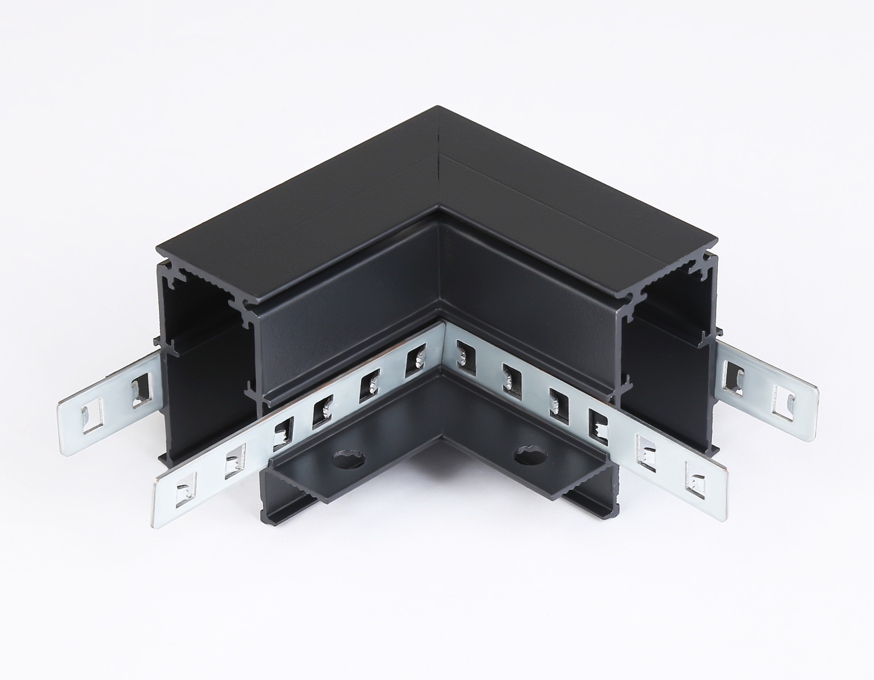 GL3354 BK черный коннектор угловой встраиваемый 85*85*H46.8