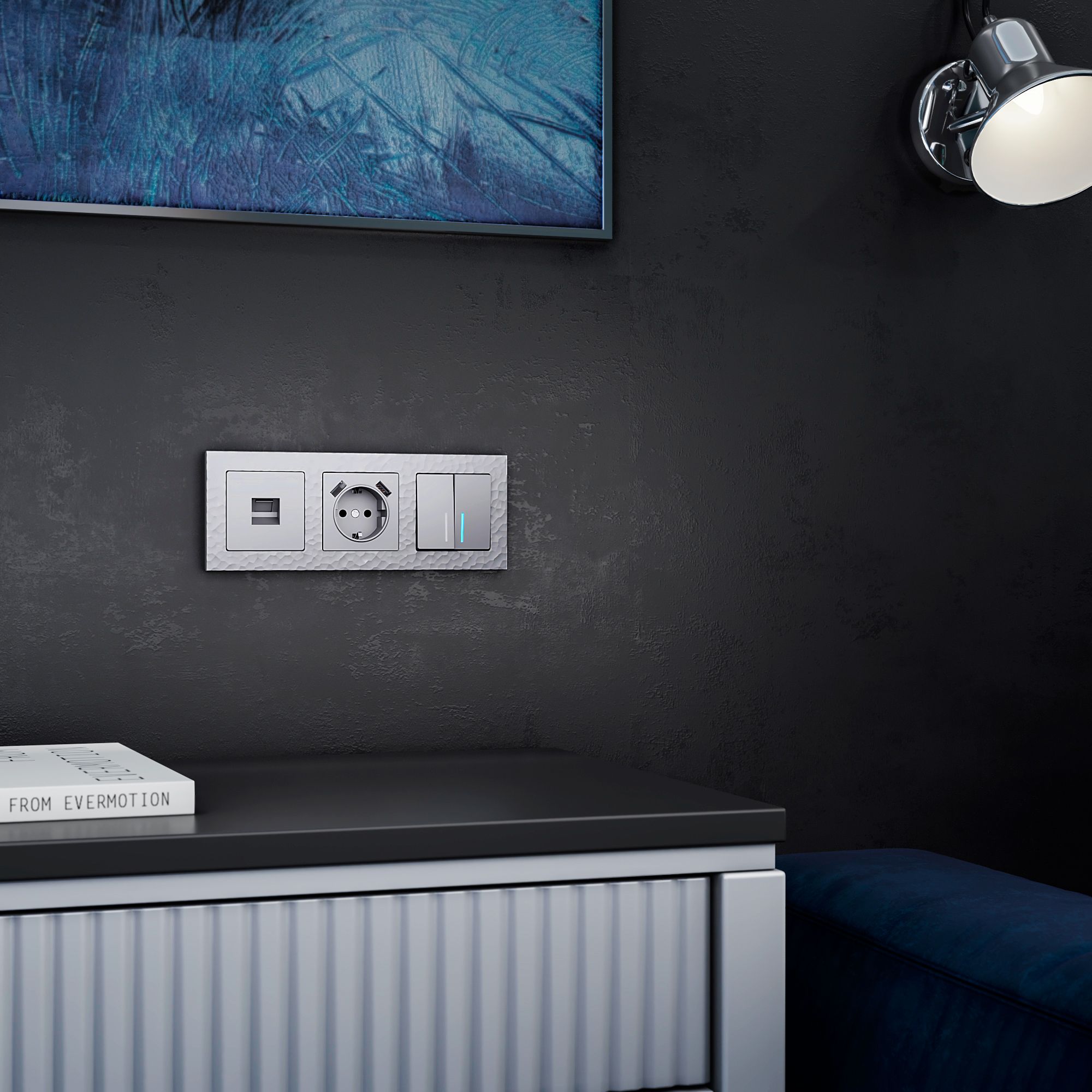 Розетка Ethernet RJ-45 WERKEL (серебряный) WL06-RJ-45 / W1181006 / a029834